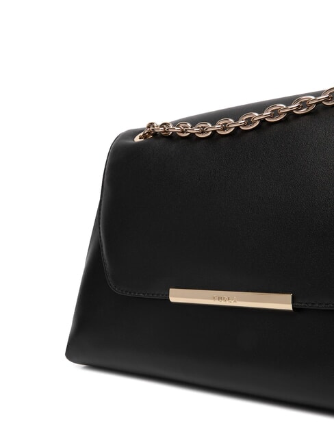 NADIA Sac bandoulière, sac porté croisé en cuir nappa Noir - Sacs pour Femme