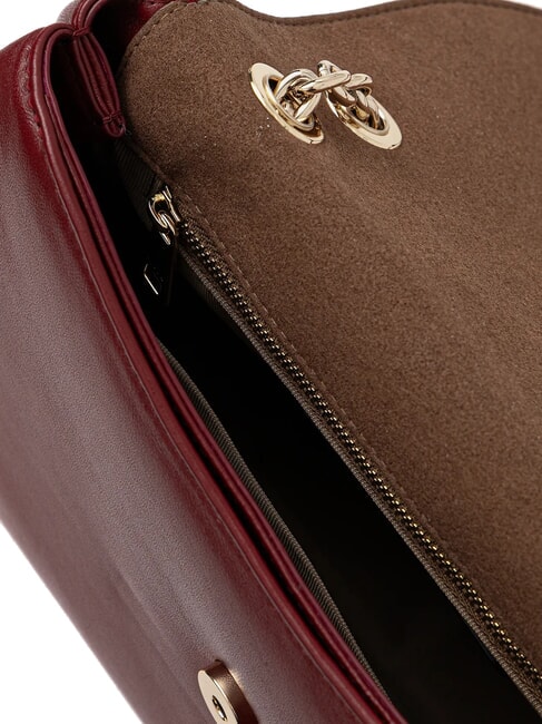 NADIA Sac bandoulière, sac porté croisé en cuir nappa rubis - Sacs pour Femme