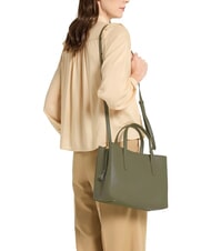 COCCINELLE SWAP Sac en cuir avec bandoulière vert laurier - Sacs pour Femme - 4