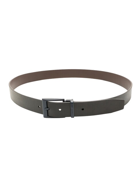 REVERSIBLE Ceinture en cuir double face noir/marron foncé - Ceintures