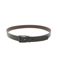 CERRUTI REVERSIBLE Ceinture en cuir double face noir/marron foncé - Ceintures - 3