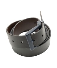 CERRUTI REVERSIBLE Ceinture en cuir double face noir/marron foncé - Ceintures - 4