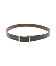 CERRUTI BICOLOR Ceinture réversible en cuir noir/marron foncé - Ceintures - 4