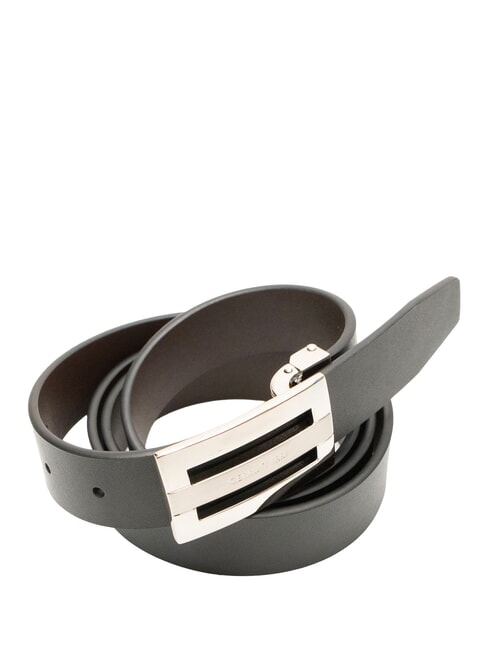 BUSINESS CASUAL ceinture en cuir noir/marron foncé - Ceintures