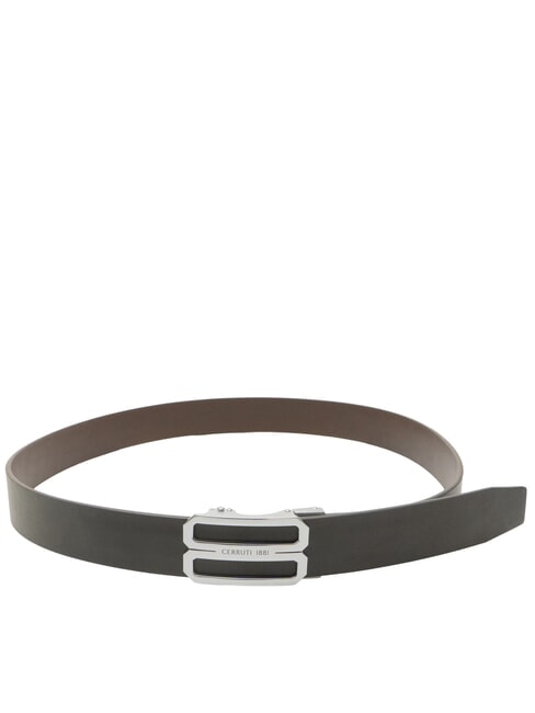 DOUBLEFACE Ceinture réversible en cuir noir/marron foncé - Ceintures