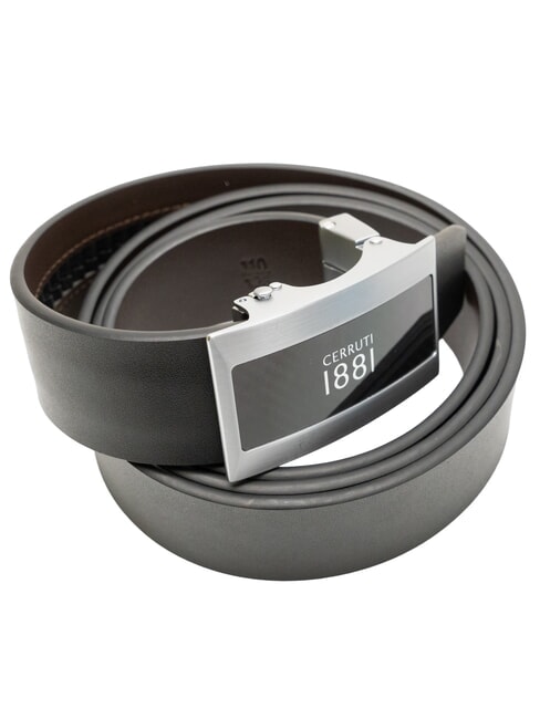 1881 Ceinture en cuir double face noir/marron foncé - Ceintures