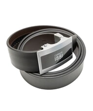 CERRUTI 1881 Ceinture en cuir double face noir/marron foncé - Ceintures - 3