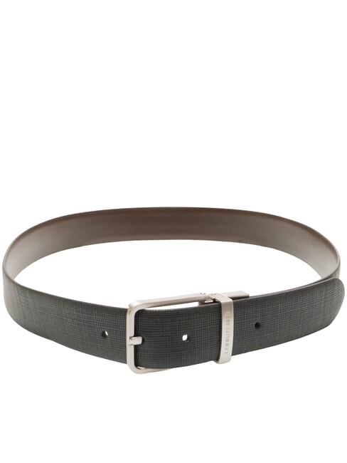 CASUAL ceinture en cuir noir/marron foncé - Ceintures