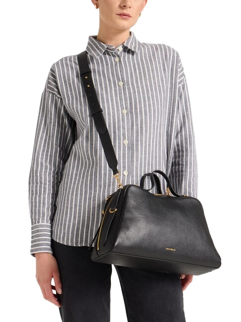 KLICHE Sac à main en cuir martelé Noir - Sacs pour Femme