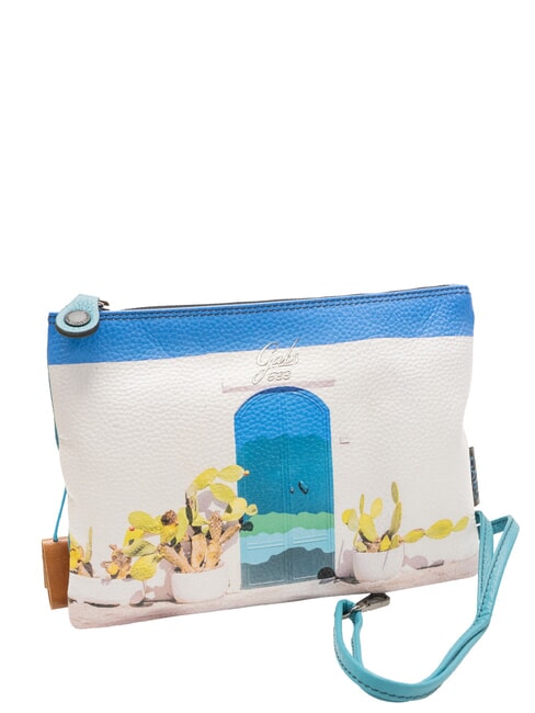 BEYONCE pochette en cuir porte bleue - Sacs pour Femme