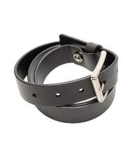 CERRUTI BUCKLE ceinture en cuir noir - Ceintures - 3