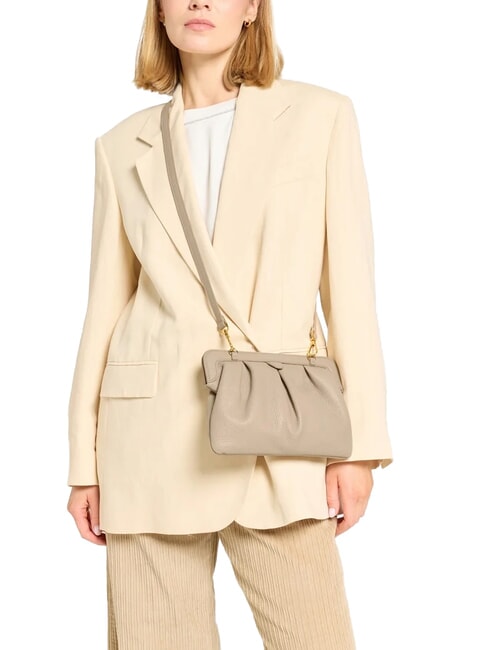 DILETTA SOFT Pochette en cuir martelé rose poudré - Sacs pour Femme