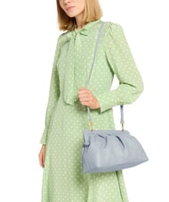 COCCINELLE DILETTA SOFT Pochette en cuir martelé brume bleue - Sacs pour Femme - 4