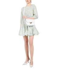 COCCINELLE DEW Sac bandoulière en cuir martelé blanc - Sacs pour Femme - 4