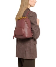 COCCINELLE FENIX Petit sac à dos en cuir Brandy - Sacs pour Femme - 4