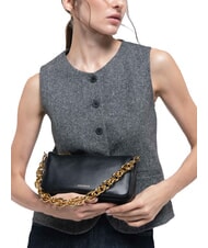 COCCINELLE ISIDE Petit sac à bandoulière en cuir Noir - Sacs pour Femme - 4