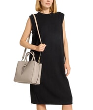 COCCINELLE ALBA Sac fourre-tout en cuir martelé rose poudré - Sacs pour Femme - 4