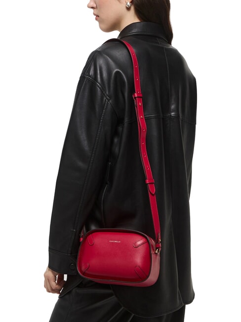 MALETA CALF Mini sac bandouli&egrave;re, en cuir sangria - Sacs pour Femme