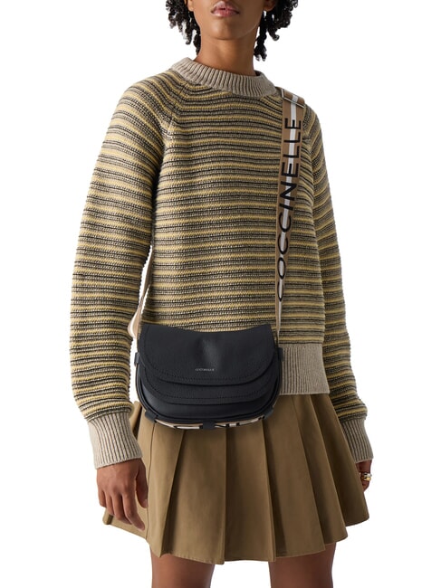 RAQUEL S Mini sac bandoulière en cuir noir/cuir - Sacs pour Femme