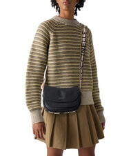 COCCINELLE RAQUEL S Mini sac bandoulière en cuir noir/cuir - Sacs pour Femme - 4