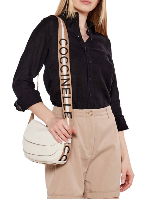 RAQUEL S Mini sac bandouli&egrave;re en cuir blanc/peau - Sacs pour Femme