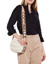 COCCINELLE RAQUEL S Mini sac bandouli&egrave;re en cuir blanc/peau - Sacs pour Femme - 4