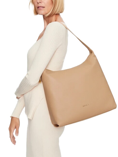 GLEEN Sac hobo en cuir grainé grillé - Sacs pour Femme