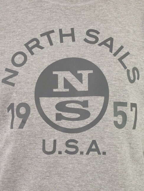 LOGO Sweat-shirt à col rond avec imprimé maxi mélange gris moyen - Pulls molletonnés