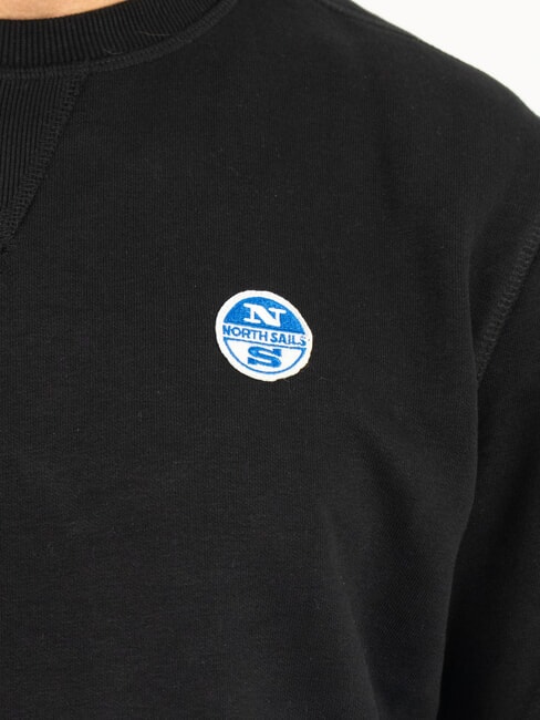 PATCH Sweat-shirt à col rond noir - Pulls molletonnés