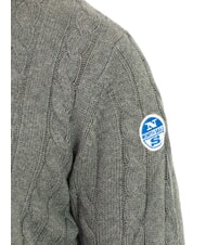 NORTH SAILS N|S pull à col rond en maille torsadée mélange gris moyen - Pulls pour hommes - 3