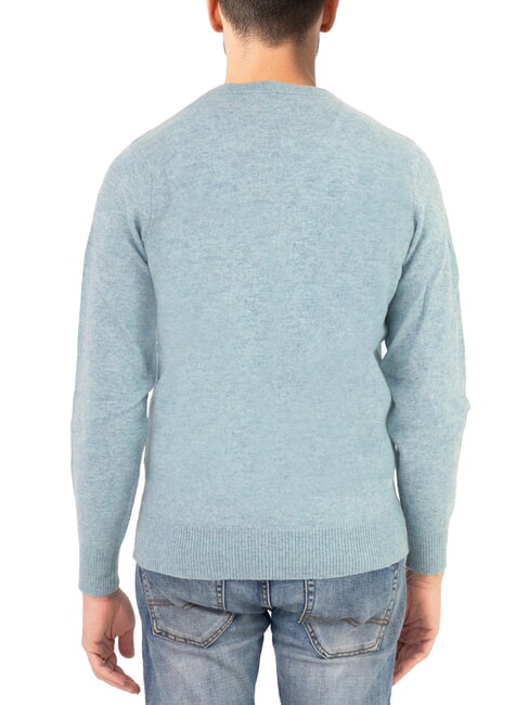 N|S Pull &agrave; col rond avec logo brod&eacute; bleu poussi&eacute;reux - Pulls pour hommes