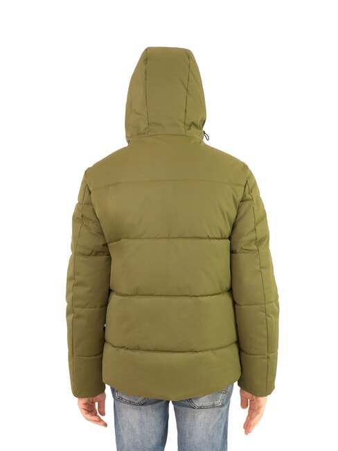 PADDED Doudoune mi-longue à capuche vert lierre - Doudounes homme