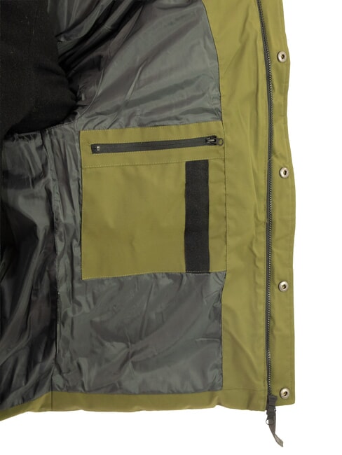 PADDED Doudoune mi-longue à capuche vert lierre - Doudounes homme