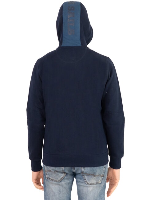 PATCH Sweat à capuche zippé bleu marine - Pulls molletonnés