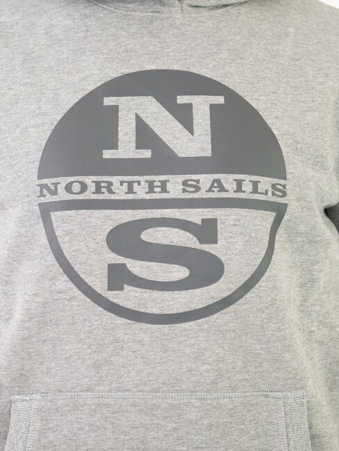 LOGO Sweat à capuche avec poche mélange gris moyen - Pulls molletonnés