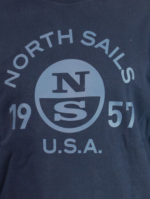 LOGO Sweat-shirt à col rond avec imprimé maxi bleu marine - Pulls molletonnés