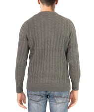 NORTH SAILS N|S pull à col rond en maille torsadée mélange gris moyen - Pulls pour hommes - 2