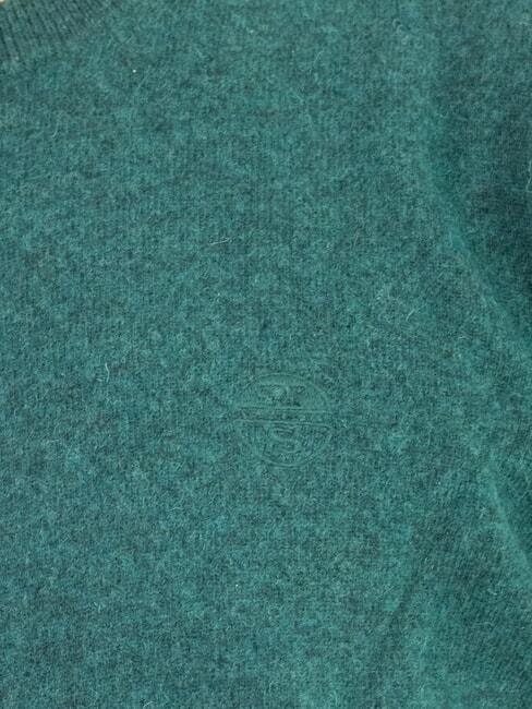 N|S Pull &agrave; col rond avec logo brod&eacute; m&eacute;diterran&eacute;en - Pulls pour hommes