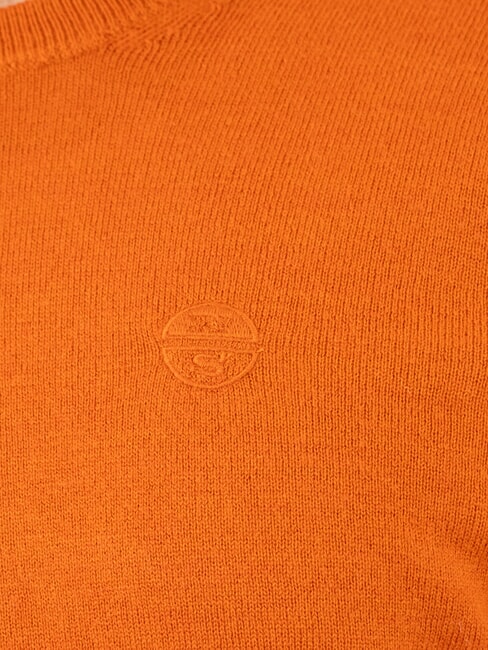 N|S Pull &agrave; col rond avec logo brod&eacute; flamme d'or - Pulls pour hommes