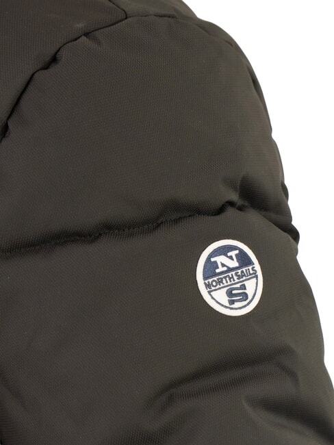 PADDED Doudoune mi-longue à capuche noir - Doudounes homme