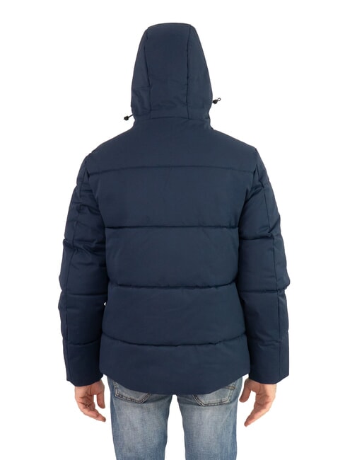 PADDED Doudoune mi-longue à capuche bleu marine - Doudounes homme