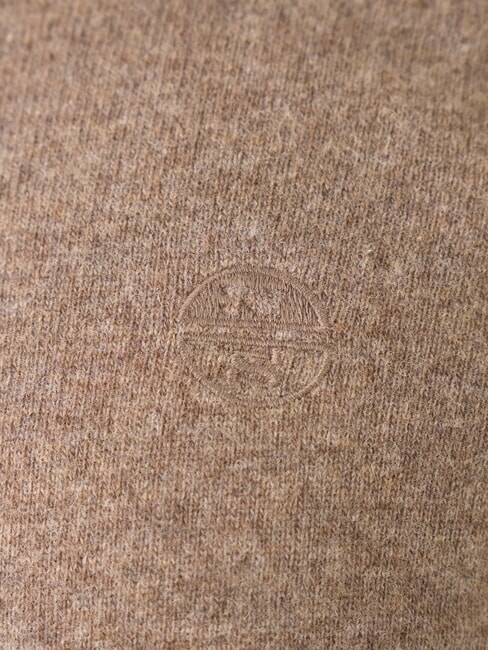 N|S Pull &agrave; col rond avec logo brod&eacute; m&eacute;lange de fossiles - Pulls pour hommes