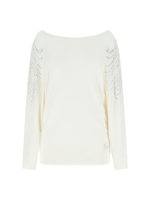 BAT SLEEVE LORETTA Pull col bateau coupe décontractée cremwhi - Chandails pour femmes