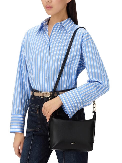 TONIE Petit sac en cuir avec bandoulière Noir - Sacs pour Femme