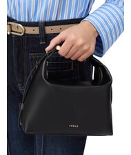 FURLA TONIE Petit sac en cuir avec bandoulière Noir - Sacs pour Femme - 6