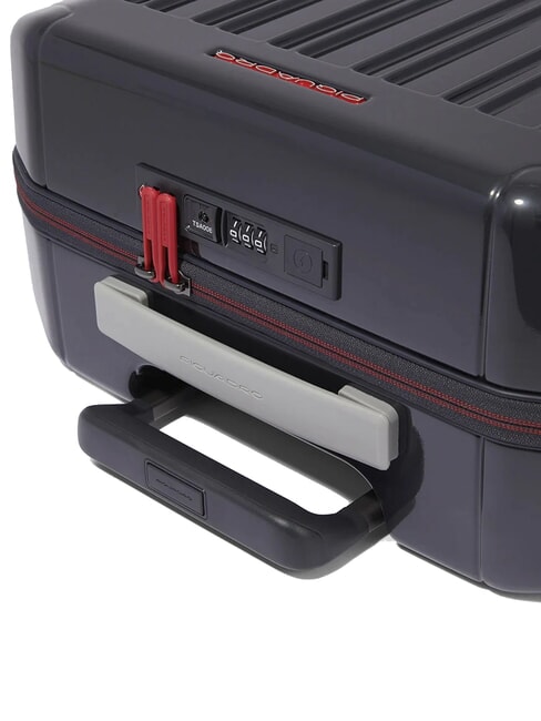 PQ-LIGHT Trolley cabine ultra fin gris/rouge - Valises cabine