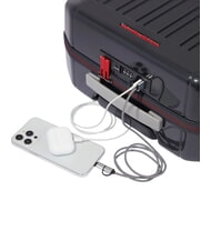 PIQUADRO PQ-LIGHT Trolley cabine ultra fin gris/rouge - Valises cabine - 4