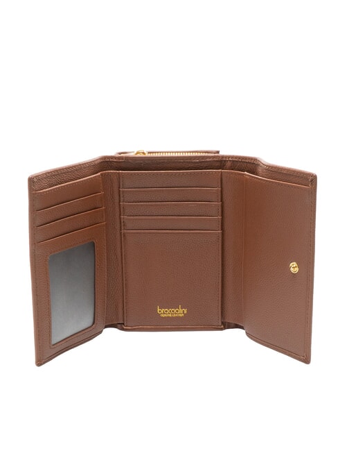 BASIC Portefeuille moyen en cuir marron - Portefeuilles Femme