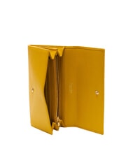 BRACCIALINI BASIC Grand portefeuille continental en cuir jaune - Portefeuilles Femme - 2
