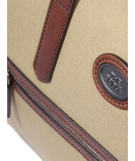 THE BRIDGE STORY Sac de voyage moyen en cuir et tissu brun ruthénium naturel/foncé - Sacs de voyage - 4